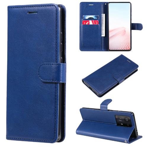 Saturcase Coque Pour Xiaomi Mi Mix 4, Pu Cuir Magnétique Flip Portefeuille Support Porte-Carte Protecteur Housse Étui Avec Dragonne Pour Xiaomi Mi Mix 4 (Bleu)