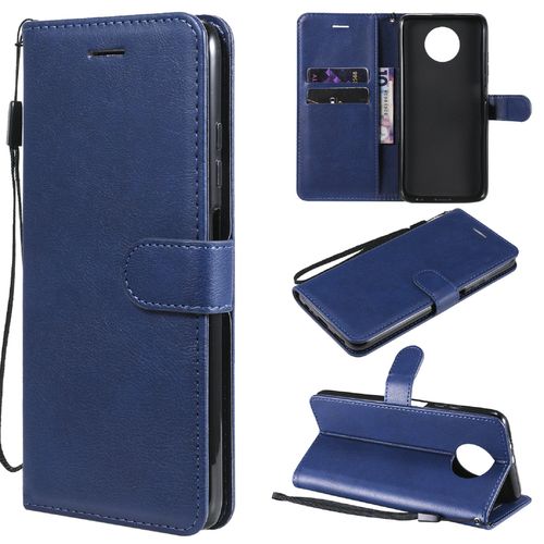 Saturcase Coque Pour Xiaomi Redmi Note 9t, Pu Cuir Magnétique Flip Portefeuille Support Porte-Carte Protecteur Housse Étui Avec Dragonne Pour Xiaomi Redmi Note 9t (Bleu)