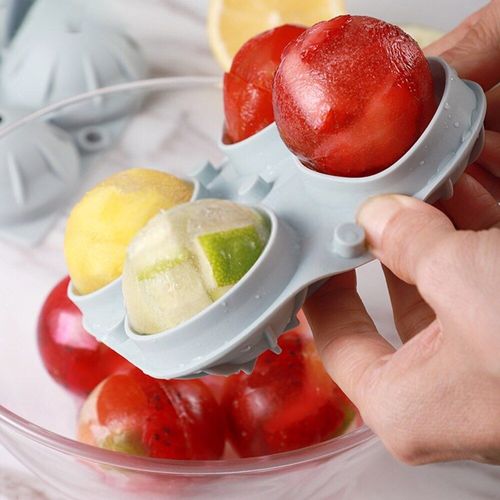 Fabricant De Boules De Glace Rondes, En Forme De Sphères, Pour Le Whisky, En Silicone, Plateau Avec 4 Tasses Et Couvercle