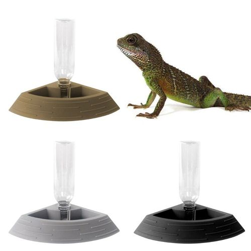 Mangeoire Automatique Pour Reptiles, Bol D'eau Et De Nourriture Pour Tortue, Distributeur De Nourriture Pour Petits Animaux, Plat D'angle De Terrarium Pour Lézard
