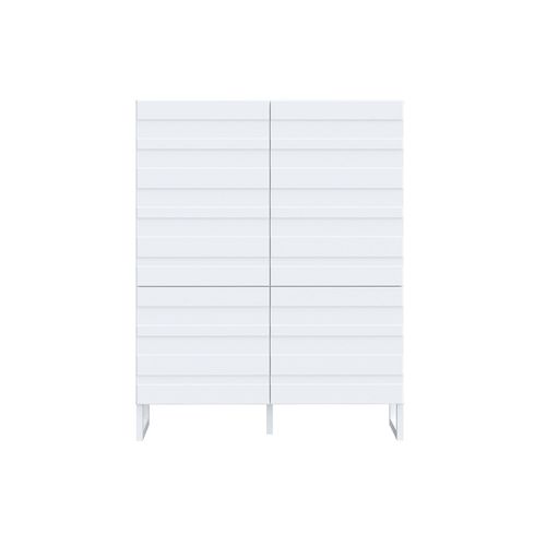 Buffet Haut Contemporain 110 Cm Blanc