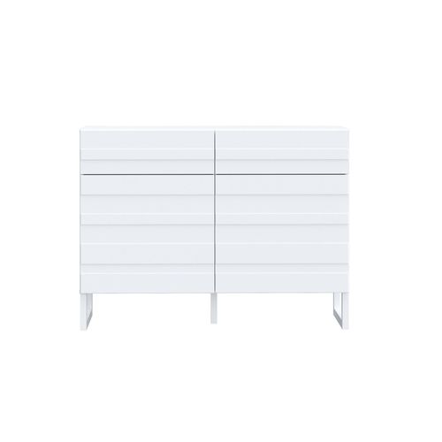 Buffet Bas Contemporain 110 Cm Blanc
