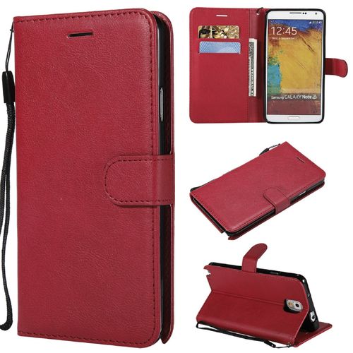 Saturcase Coque Pour Samsung Galaxy Note 3, Pu Cuir Magnétique Flip Portefeuille Support Porte-Carte Protecteur Housse Étui Avec Dragonne Pour Samsung Galaxy Note 3 (Rouge)