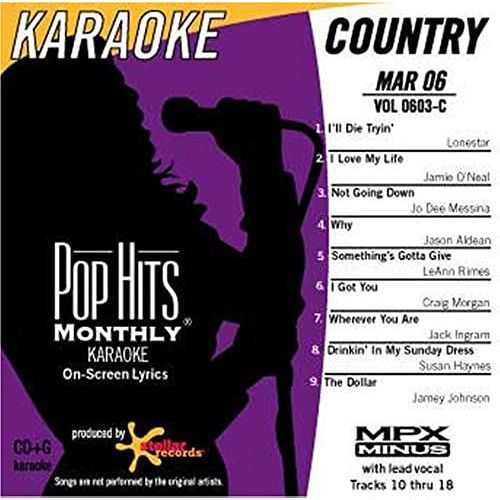 Pop Hits Monthly Karaoke, Country March 2006