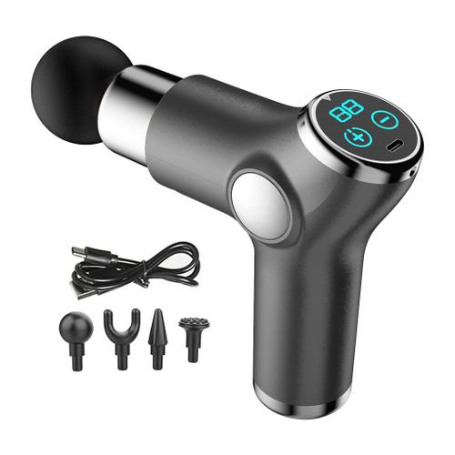 Gris - Massage Device Deep Tissue Electric Shoulder Adjustable Portable Home Travel Car Fitness Muscle Led Display Massager