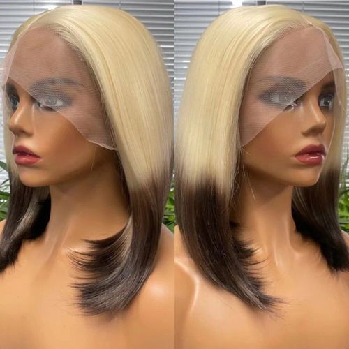 Perruques Synthétiques Courtes Ondulées Pour Femmes,Perruques Avant En Dentelle,Installation Gratuite,Fibre Haute Température,Arc-En-Ciel,Cheveux Naturels À La Mode,03/Cosplay - Type 239-Zy-Jzs