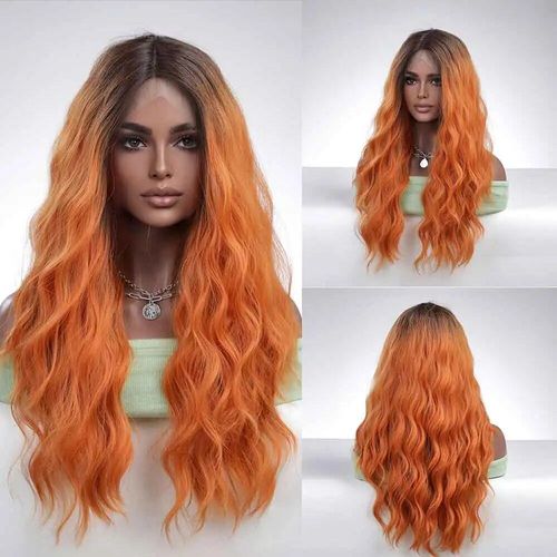 La Sylphide-Perruque Lace Front Synthétique Pour Femme,Perruque Blonde Longue Ondulée,Cosplay Party,Perruques Lace 03/Natural,Cheveux Heat Degré - Type Hc11043-1 