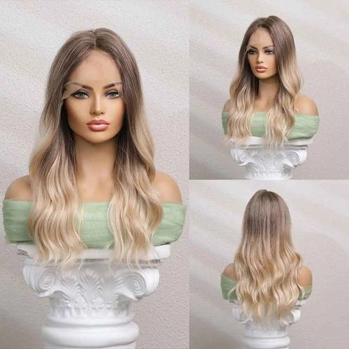 La Sylphide-Perruque Lace Front Synthétique Pour Femme,Perruque Blonde Longue Ondulée,Cosplay Party,Perruques Lace 03/Natural,Cheveux Heat Degré - Type Bl66111-1 