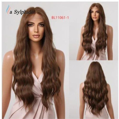 La Sylphide-Perruque Lace Front Synthétique Pour Femme,Perruque Blonde Longue Ondulée,Cosplay Party,Perruques Lace 03/Natural,Cheveux Heat Degré - Type Bl11061-1 
