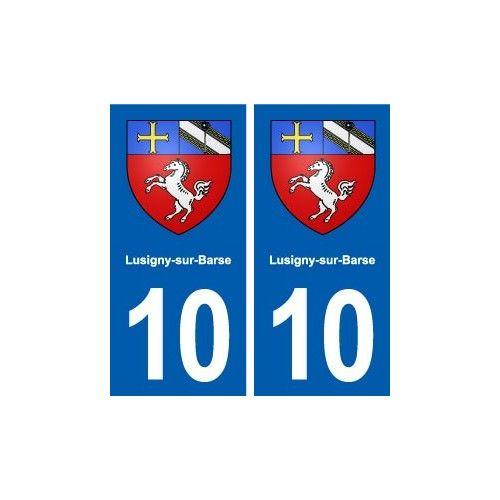 10 Lusigny-Sur-Barse Blason Ville Autocollant Plaque Stickers - Droits