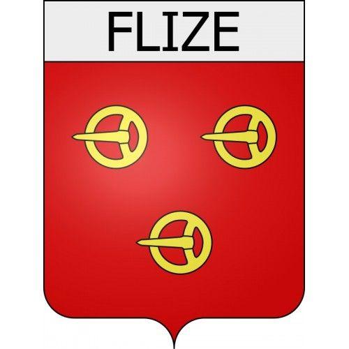 Flize 08 Ville Stickers Blason Autocollant Adhésif - 12 Cm
