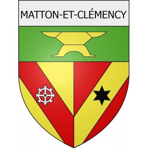 Matton-Et-Clémency 08 Ville Stickers Blason Autocollant Adhésif - 12 Cm