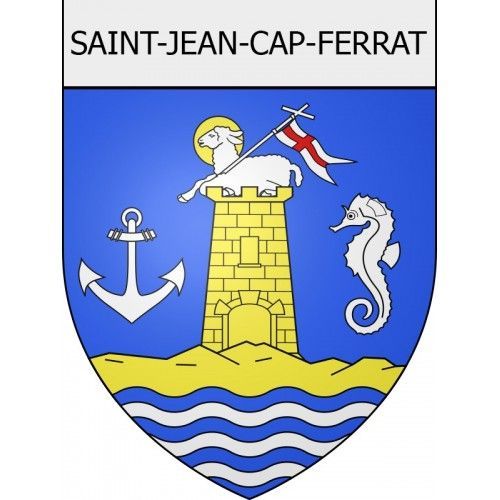 Saint-Jean-Cap-Ferrat 06 Ville Stickers Blason Autocollant Adhésif - 8 Cm
