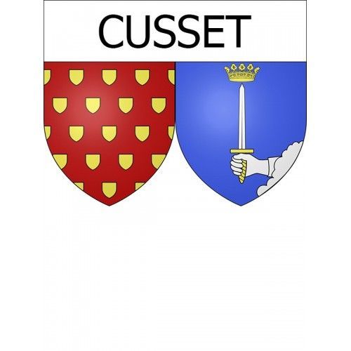 Cusset 03 Ville Stickers Blason Autocollant Adhésif - 17 Cm
