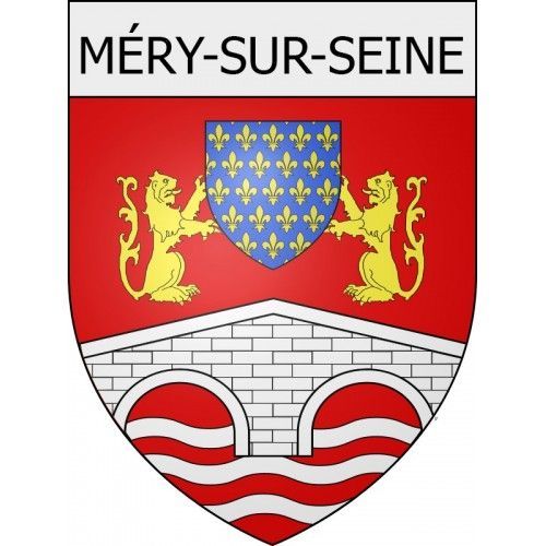 Méry-Sur-Seine 10 Ville Stickers Blason Autocollant Adhésif - 4 Cm