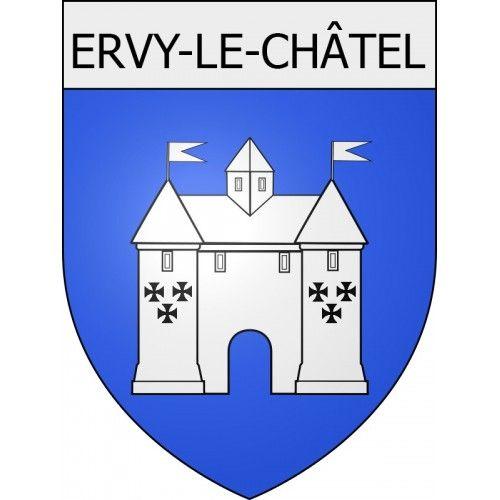 Ervy-Le-Châtel 10 Ville Stickers Blason Autocollant Adhésif - 8 Cm