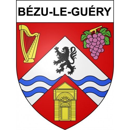 Bézu-Le-Guéry 02 Ville Sticker Blason Écusson Autocollant Adhésif - 8 Cm