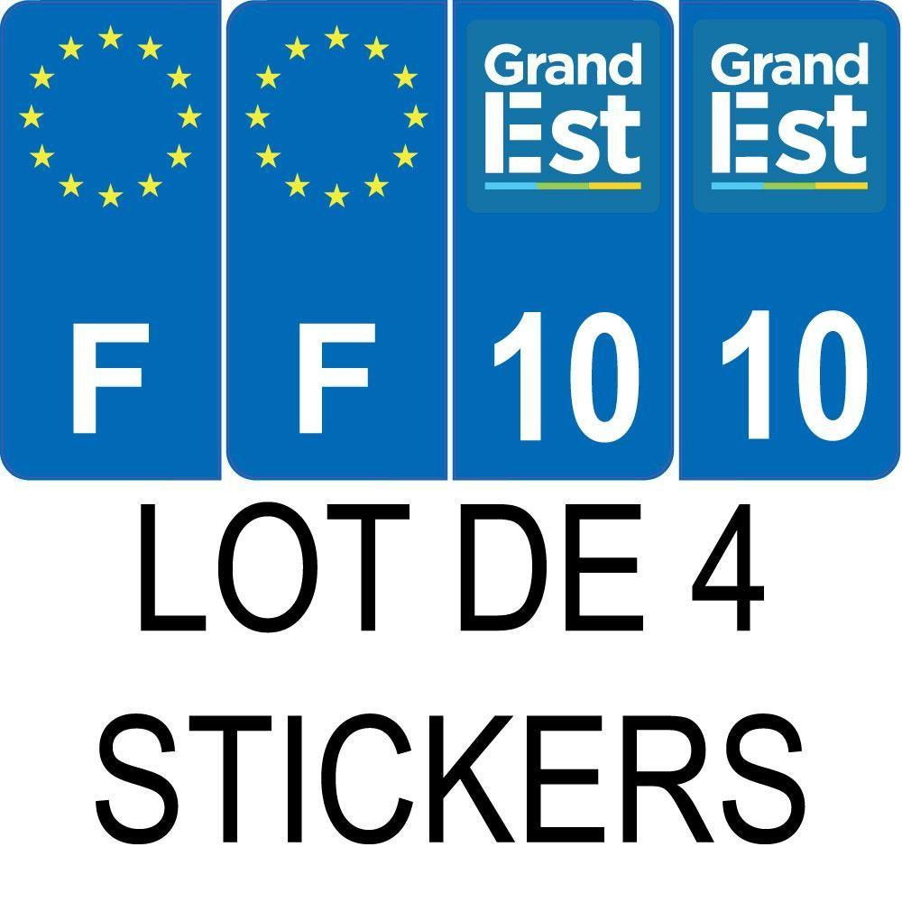 10 AUBE - Stickers pour plaque d'immatriculation, disponible pour