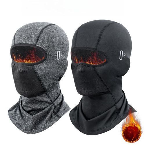 Masque Facial De Chapeau De Cagoule D¿Hiver, Masque De Ski, Couverture De Visage Le Noir