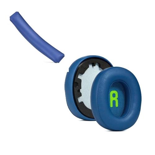 Bandeau de coussinets d'oreille pour JBL JR460NC 1 paire Bleu