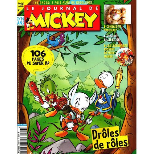 Le Journal De Mickey, N° 3537 / 3538 Avril 2020 : Droles De Rôles ; Connais-Tu Ton Chat ? ; Billie Eilish ; Manga Les Légendaires