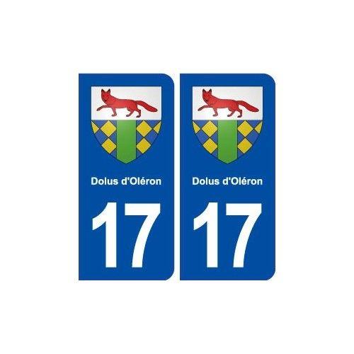 17 Dolus D'oléron Blason Ville Autocollant Plaque Sticker - Arrondis