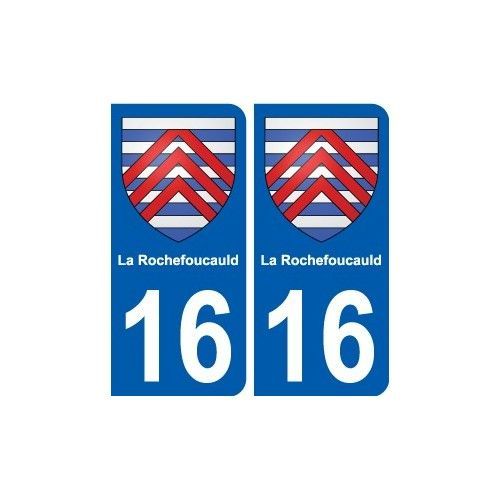16 La Rochefoucauld Blason Ville Autocollant Plaque Sticker - Arrondis