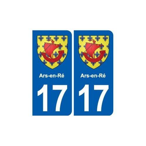 17 Ars-En-Ré Blason Ville Autocollant Plaque Sticker - Arrondis