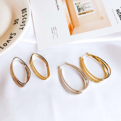 Boucles D'oreilles En Métal Plaqué Or Blanc K, Accessoires, Pendentif En Métal, Composants De Collier, Matériel De Bricolage, Bijoux, Trouver 2 Pièces