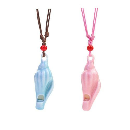 Collier Sifflet En Coquillage De Mer Multifonctionnel, Pendentif Conque En Céramique, Pour Étudiants, Sport, Entraînement Physique, Jouet Pour Enfants, Vente En Gros, 5 Pièces