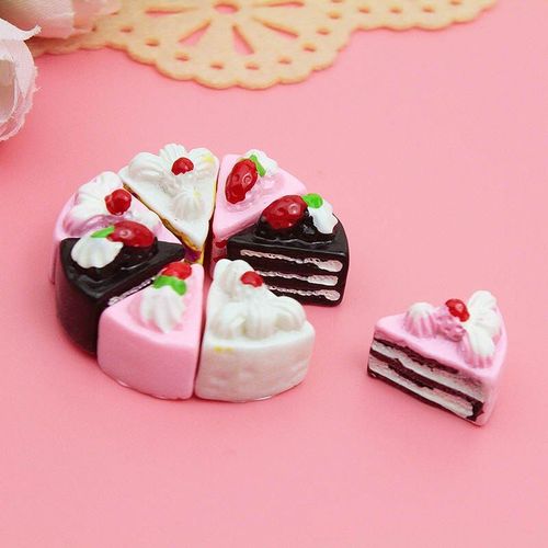 Maison De Poupée Artificielle, 10 Pièces, Diy, Kawaii, Miniature, Modèle De Gâteau Alimentaire, Ornement En Résine, Artisanat, Accessoires Pour Maison De Poupée