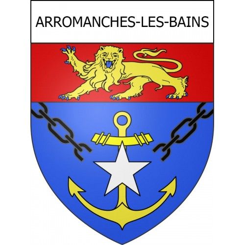 Arromanches-Les-Bains 14 Ville Stickers Blason Autocollant Adhésif - 4 Cm