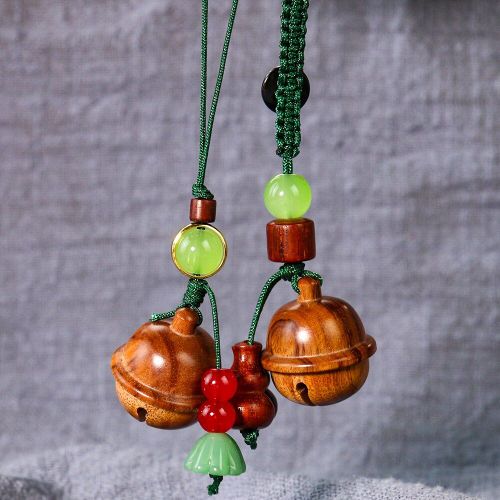 Porte-Clés En Bois, Petite Cloche, Pendentif Diffuseur D'aromathérapie, Chaîne De Téléphone, Breloque, Parfum, Pendentif, Guérison, Méditation, Bijoux
