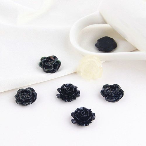 Boucles D'oreilles En Résine, Feuille D'or Transparente, Fleur De Rose, Diy, Bijoux Faits À La Main, Accessoires Matériaux