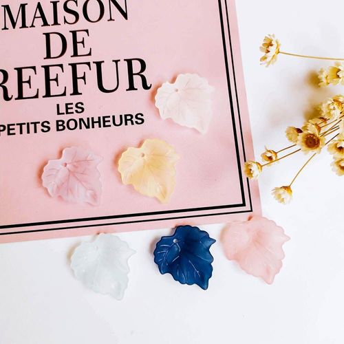 Boucles D'oreilles En Résine Plastique, Gommage, Feuille, Composants, Goutte D'oreille, Style Simple Pour Femmes, Bijoux, Accessoires, Matériaux Faits À La Main, 40 Pièces