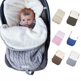 Sac De Couchage En Cachemire Pour Poussette De B?b?, 1 Pi?ce, Enveloppe En Laine Tricot?e De Couleur Pure Chaude Pour L'ext?rieur, Sac De Couchage Pour B?b?, Couette De Soins Pour B?b?