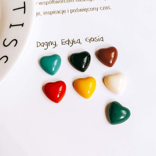 Lot De 20 Pendentifs De Boucles D'oreilles En Résine Plastique, Cabochon À Dos Plat, Base En Forme De C¿Ur, Accessoires Pour Bijoux, Matériel Fait À La Main, Diy