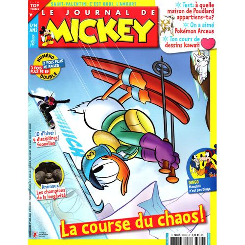 Le Journal De Mickey, N° 3633 Février 2022 : La Course Du Chaos ! ; A Quelle Maison De Poudlard Appartiens-Tu ? ; Pokémon Arceus ; Dessin Kawaii ; Animaux Champions De Longévité ; Jo D'hiver