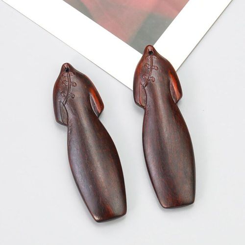 Pendentif En Bois De Santal Rouge, Beauté Orientale, Pendentif, Breloques En Bois De Santal Rouge, Sculpture Robe, Collier Femme Porte-Clés Pull Chaîne Fabrication De Bijoux