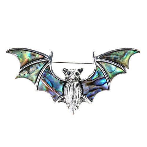 Pendentif Chauve-Souris En Coquillage Pour Femme, Multi-Fonction, Arc-En-Ciel, Broche Paua, Arcylique, Bricolage, Chauve-Souris, Bijoux Gothiques D'halloween