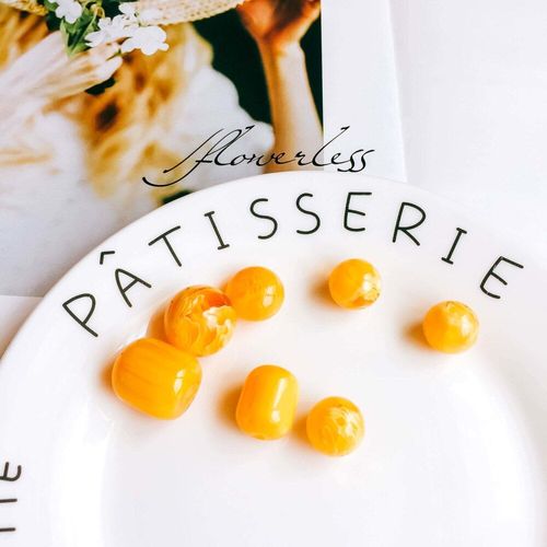Perles Rondes En Résine Acrylique, 20 Pièces, Accessoires De Boucles D'oreilles, Pendentif Cylindrique Jaune, Fournitures Pour La Fabrication De Bijoux À Faire Soi-Même
