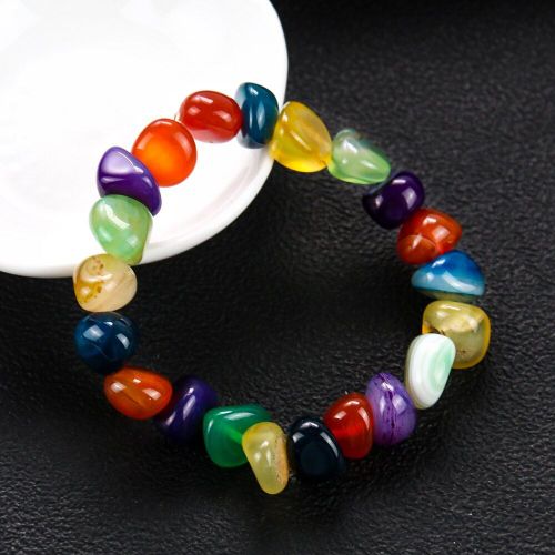 Bracelet De Guérison En Cristal Naturel, Bijou En Agate Irrégulière, Améthyste, Aventurine, Yoga, Méditation, Orgone, Cadeau