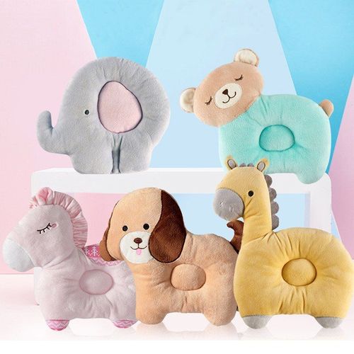 Joli Oreiller Façonnant De Dessin Animé Pour Bébé, Doux Et Respirant, Appui-Tête Pour Nourrissons Et Tout-Petits, Fournitures Pour Bébé, 1 Pièces
