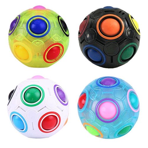 Boule Magique Arc-En-Ciel Pour Adultes, 1 Pièce, Jouet Créatif Anti-Stress, Cubes Magiques En Forme De Football, Jouets Éducatifs Précoces, Cadeau Pour Enfants