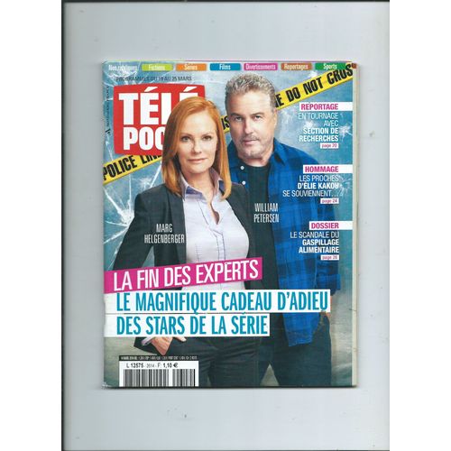 Télé Poche 14/03/2016 La Fin Des Experts - En Tournage Avec Section De Recherches - Elie Kakou -Anthony Delon, Marc Levy, Johnny Hallyday