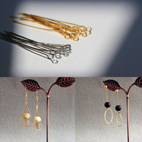 Bâtons Plaqués Kc Or Blanc, Connecteur De Broche, Matériel De Bricolage Pour Boucle D'oreille Collier Pendentif Bijoux Ornements Faits À La Main 20 Pièces