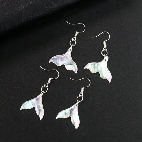 Boucles D'oreilles En Coquillage, Baleine, Requin, Poisson De Mer, Pendentif, Breloques Colorées, Serpillière Sirène, Nacre, Bijoux Cadeau Pour Femme