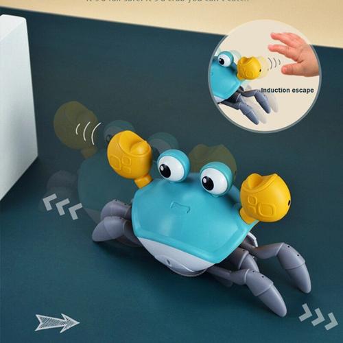 Crabe Qui Fuit Musical Électrique À Détection D'obstacles, Jouet Enfant, Jeu Éducatif Rechargeable En Forme D'animal, Idéal Comme Cadeau D'anniversaire