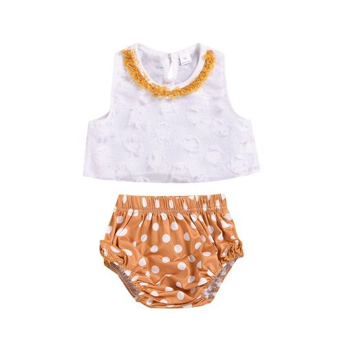 Ensemble Haut Et Pantalon Sans Manches Pour Bébé Fille, Vêtements D'été À Franges, Nouvelle Collection