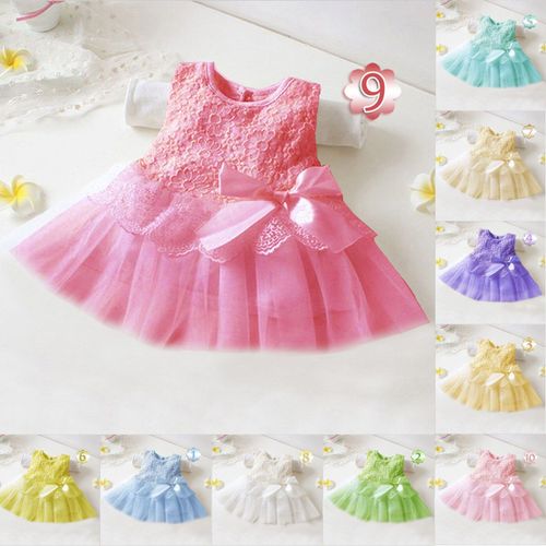 Robe D'été Tutu Princesse Pour Filles, Vêtements Grenadines Sans Manches Avec N¿Ud Papillon
